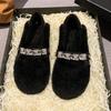 Rhinestone Mao Mao Cotton Shoes Women's Autumn and Winter New Soft-soled Warm Cotton Shoes Doudou Shoes