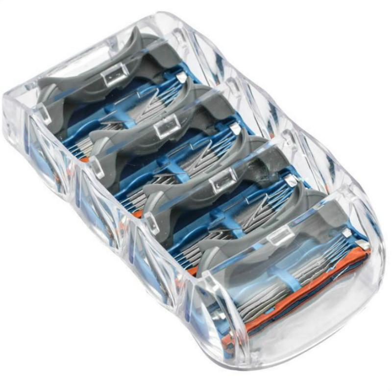 4 шт. Оригинальная мужская бритва с 5-слойными лезвиями, сменная головка, ручные безопасные лезвия