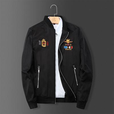 Модные мужские куртки на весну и осень, свободные, с вышивкой, трендовые, выстиранные, высококачественные, универсальные мужские рабочие куртки