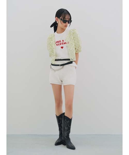 Вышитая тюлевая куртка LWFJ252084 MNT [Lily Brown] Женская