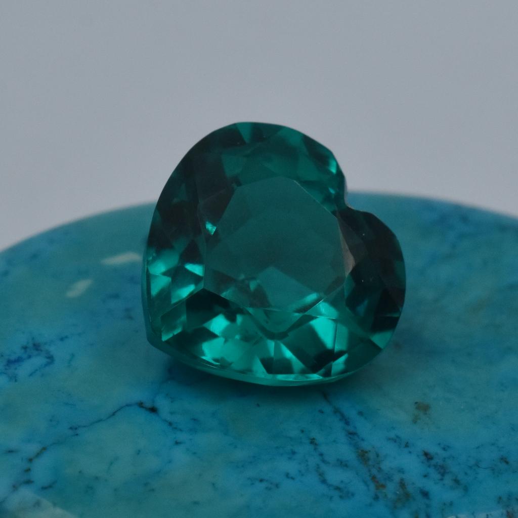Natural Green Tourmaline Loose Gemstone Heart Cut 10.65 ct October Birthstone for Gem Collections
