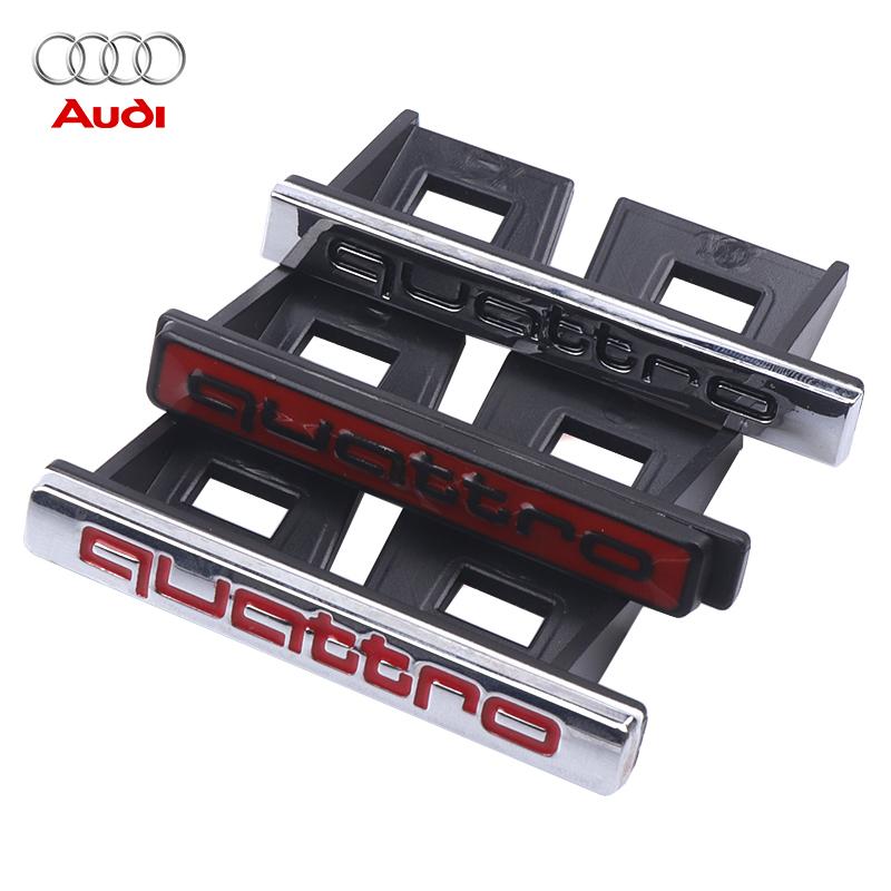 3D QUATTRO Emblem Car Front Grille Badge Body Trunk Decoration Sticker for Audi A3 A4 B8 8P 8V A6 C7 A5 Q5 B7 B6 A2 A3 Q2 Q3 Q4