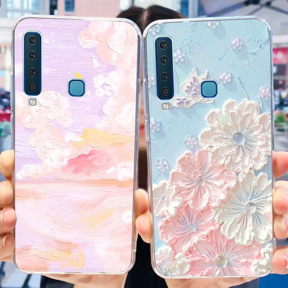 For Samsung Galaxy A9 2018 Case A920 SM-A920F Silicone Cover Popular Flower Clear TPU Soft Phone Case For Samsung A9 2018 Bumper