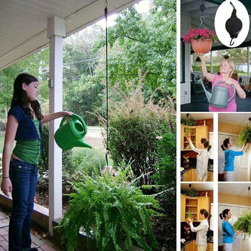 1 шт. выдвижная подвесная корзина выдвижная вешалка шкив садовые корзины горшки для растений подвесной бассейн выдвижной крючок для теплицы