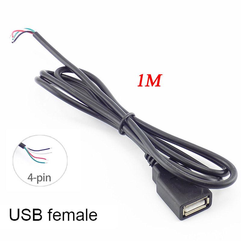 5 шт./лот Micro USB 2.0 A Female Male Jack Удлинительный кабель питания 4 Pin 2 Pin 4 провода DIY Data Line Зарядный шнур