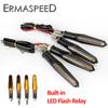 Built-in Relay LED Motorcycle Turn Signal Lights Universal 12V Amber Sequential Blinkers Indicator Lamp Motorbike