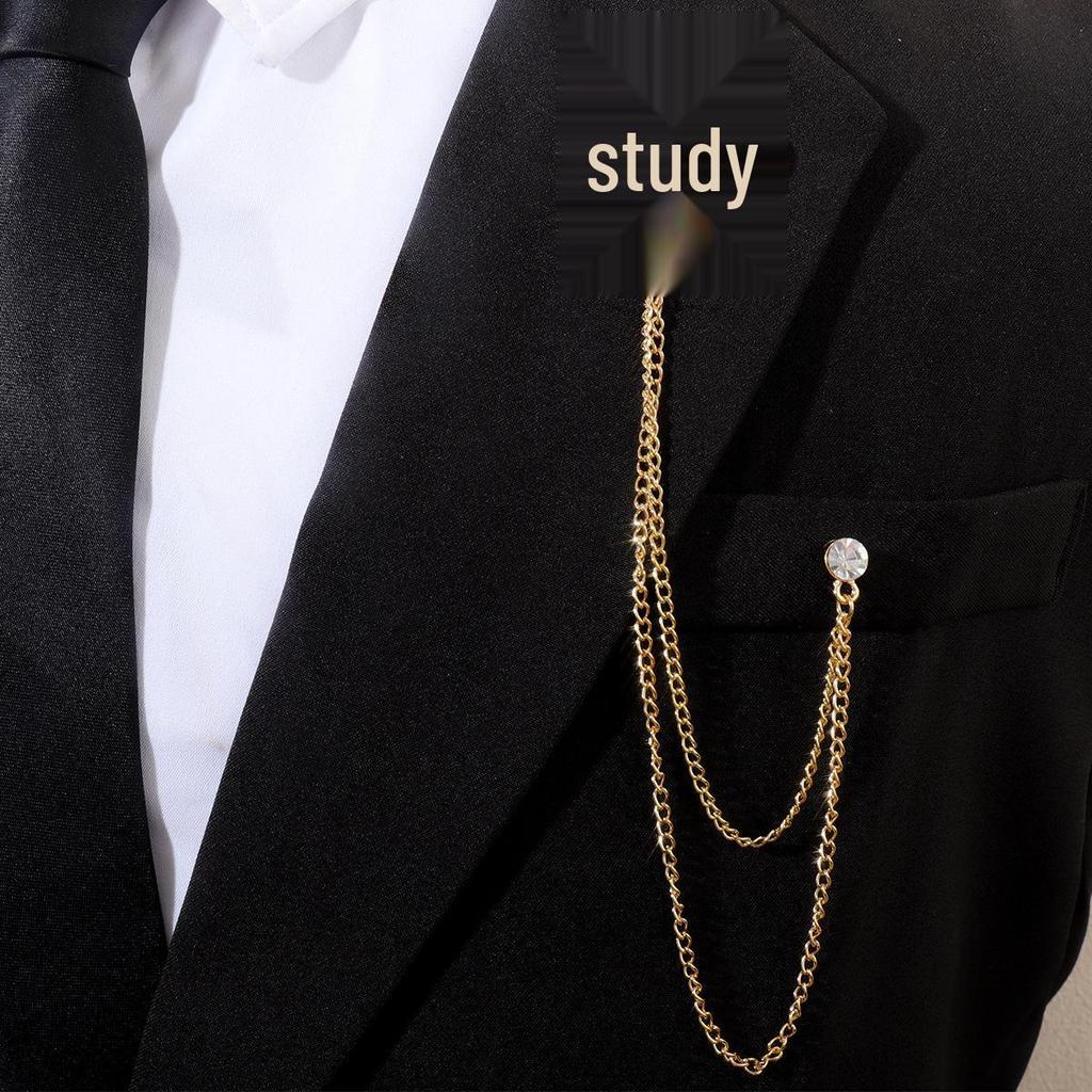 Baroque Rhinestone Pearl Corsage Necklace Brooch - Retro British Court Suit Accessory