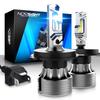 NOVSIGHT H4 LED Супер Автомобильные Инспекционные Чистые Бесшумные IP68 6500K Гарантия Фары, Переключаемые Ближний/Дальний, 12000Лм, 60Вт, Яркие, Соответствующие, Отсечка Света,