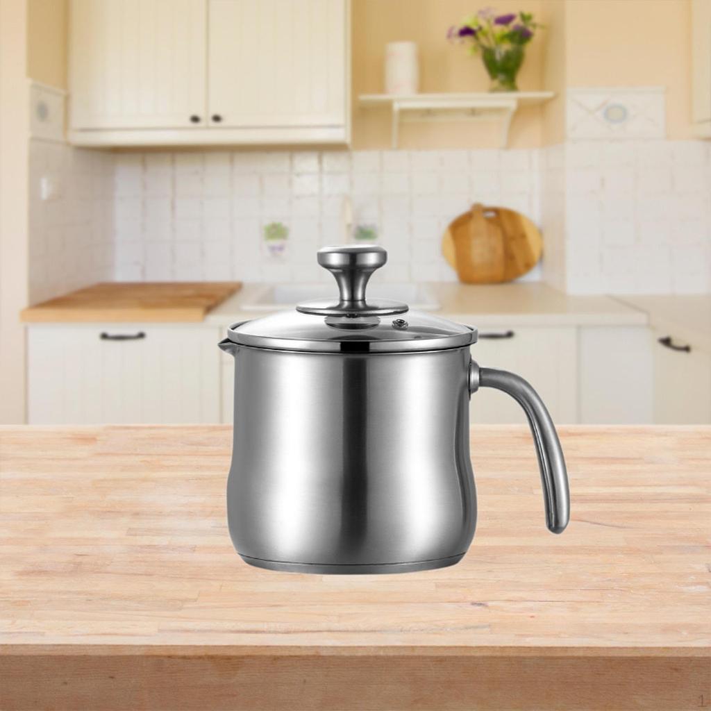 Saucepan with Lid Sauce Pan Mini Stockpot Scratch Resistant Easy Clean Noodle Pot Cooking Boiling