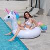 120 см Лето Защита окружающей среды ПВХ Большой Единорог Надувное Кольцо Для Плавания Весело Пляжная Вечеринка Бассейн Поплавок Кольцо Водный Матрас
