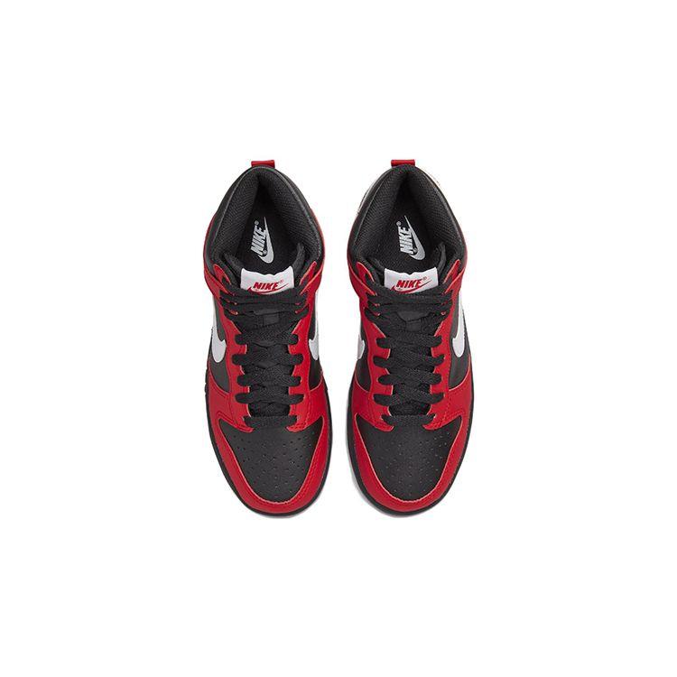 Nike Dunk High GS Black University Red Детские кроссовки Белые DB2179-003