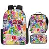 Digital Building Blocks Numberblocks School Bag Large Capacity Game Backpack Satchel Bag Pencil Bag Backpack Three-piece Set