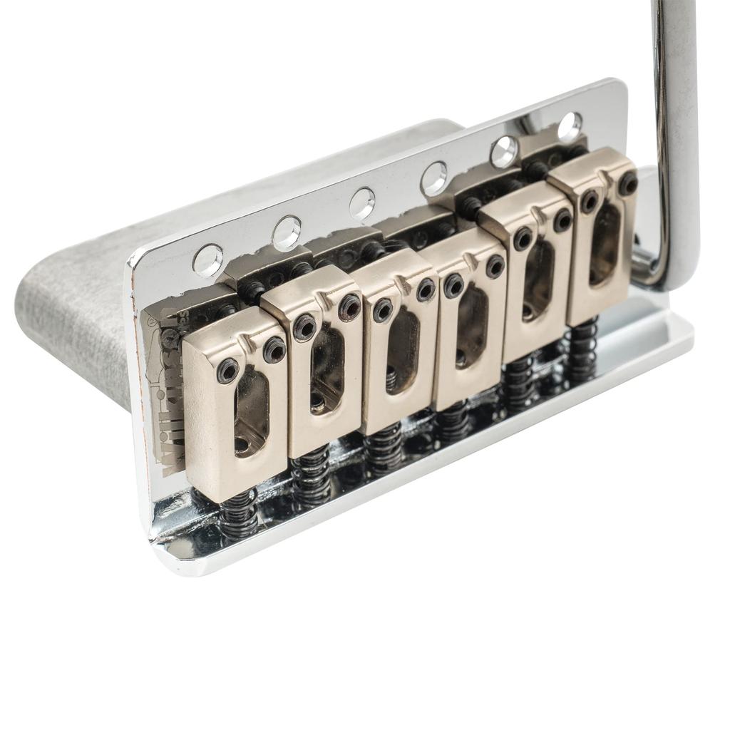 Wilkinson WOV04 String Pitch Guitar Tremolo Bridge for Strat Electric Chrome 10.8mm 6-Point Squier/Mexico Fender/MIJ Guitars,
