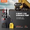 VEVOR Hydraulic Pump, 8 Quart Hydraulic Power Unit, Double Acting Dump Trailer Pump, 0.91 GPM Flow Rate, 3200 PSI Max Relief Pressure