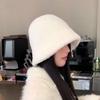 Women Autumn Winter Warm Thicken Ear Protector Hat Velvet Outdoor Windproof Bucket Hat Sweet Cute Plush Basin Cap