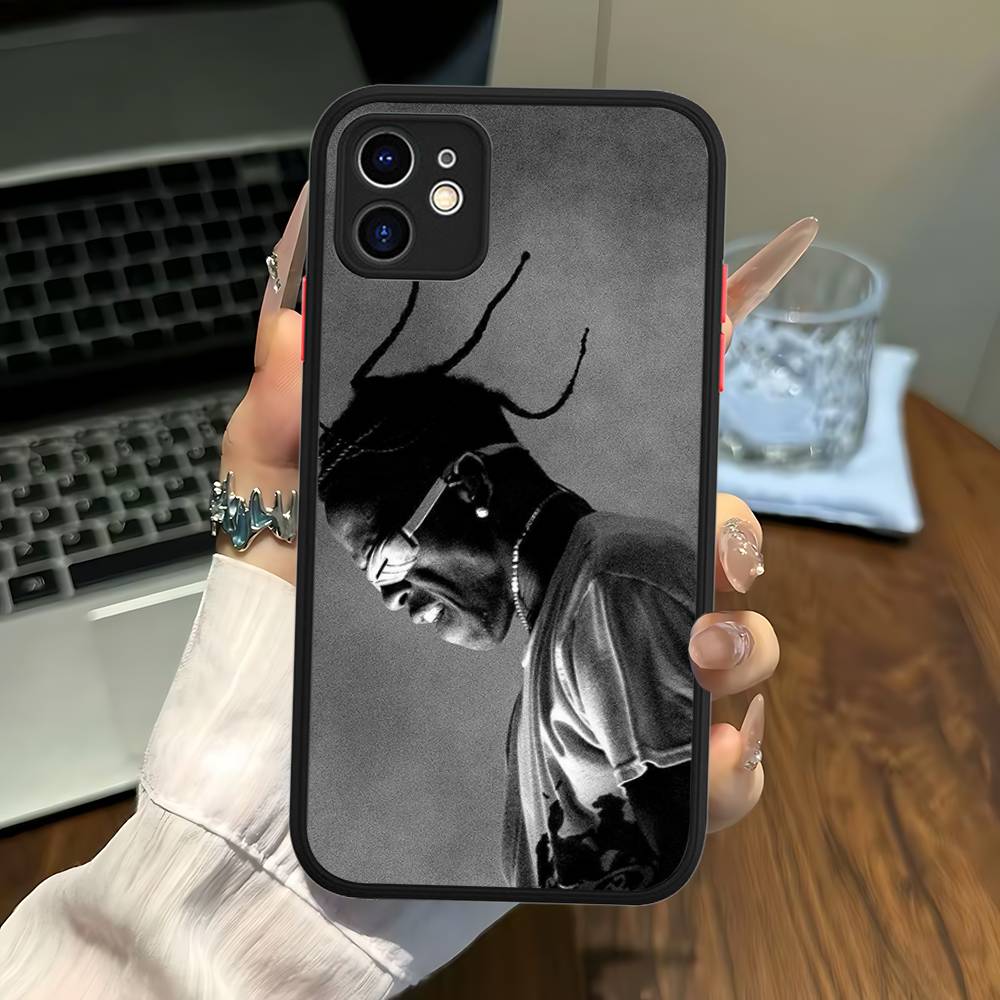 Чехол для телефона T-Travis S-ScottS Певец Для IPhone 13 12 X XS MAX Pro Max 16 15 11 14 Pro Max Ударопрочный Матовый Чехол
