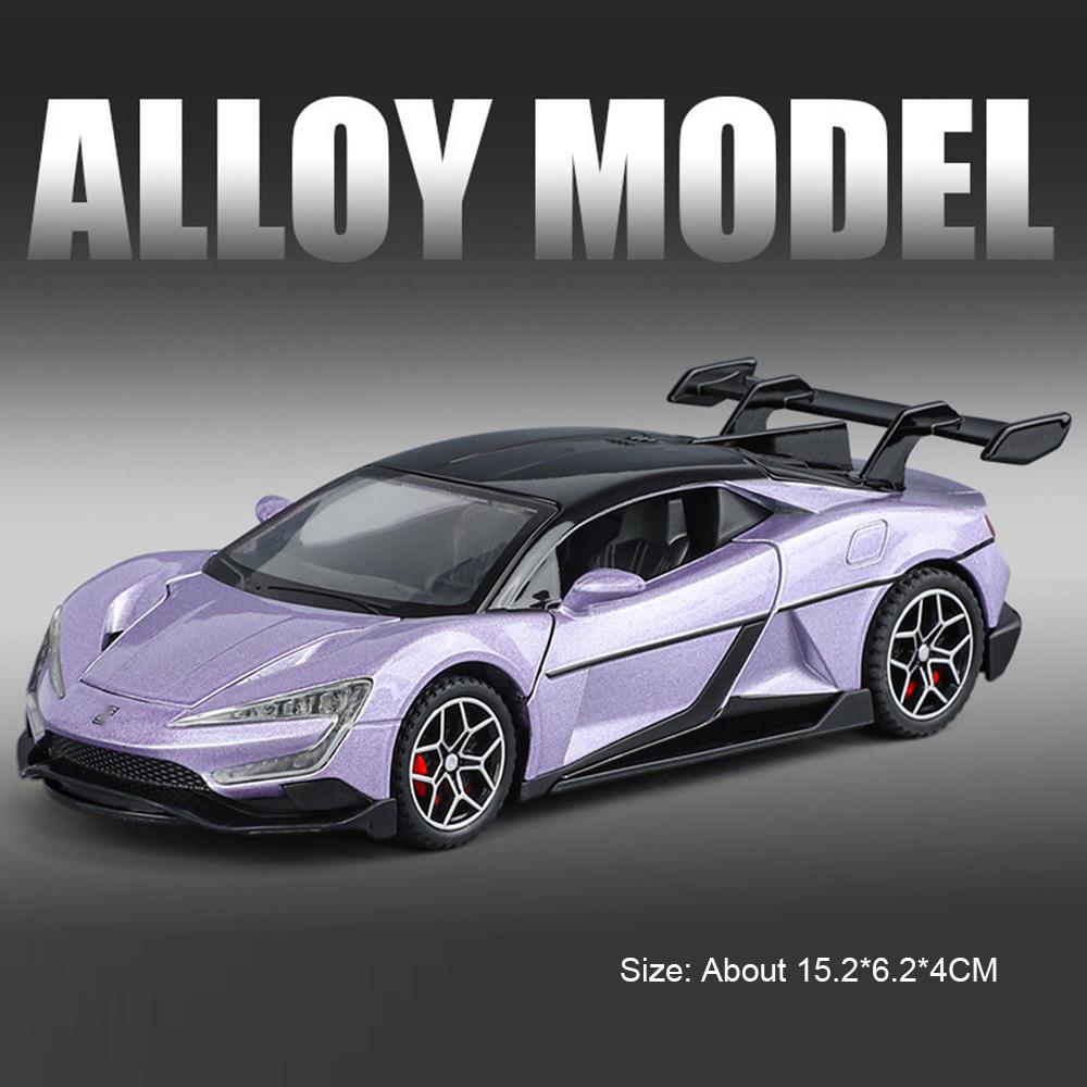 ABAE1 1:32 SU7 Ultra BYD Yangwang U9 Alloy Sportscar Model Diecast Toy Rear Wheel Pull Back with Sound Light Vehice Collecting Hobbies