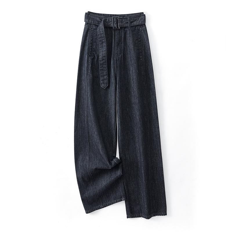 Женский весенний новый дизайн Sense со стильными ретро-джинсовыми широкими брюками с высокой талией