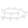 Decorative Lace Beaded Ribbon Polyester Embroidered Patch Clothing Decor Accessories 1 YardWhite