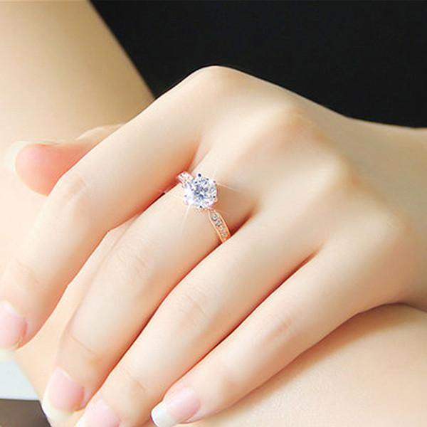 Кольцо-коготь с кристаллами и покрытием Rose Gold, регулируемого размера, для мужчин и женщин, подарок