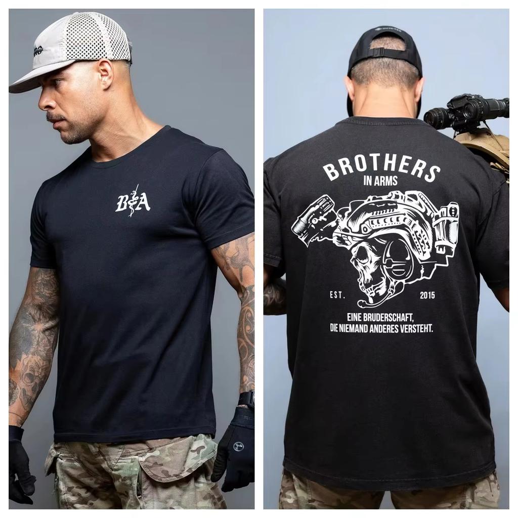 Bia Kill Your Demons Graphic Tshirt Tough Military Tactical Fitness Style Unisex Cotton Summer Streetwear Short Sleeve Tops Tee