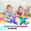 3D-печатный орнамент-дракон Снятие стресса Артикулируемая фигурка дракона с крыльями Гибкая Реалистичная скульптура дракона Декор для дома