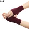 Women Girl Sheep Wool Fingerless Wrist Gloves Half Mitten Exposed Finger Knitted Wool Glove