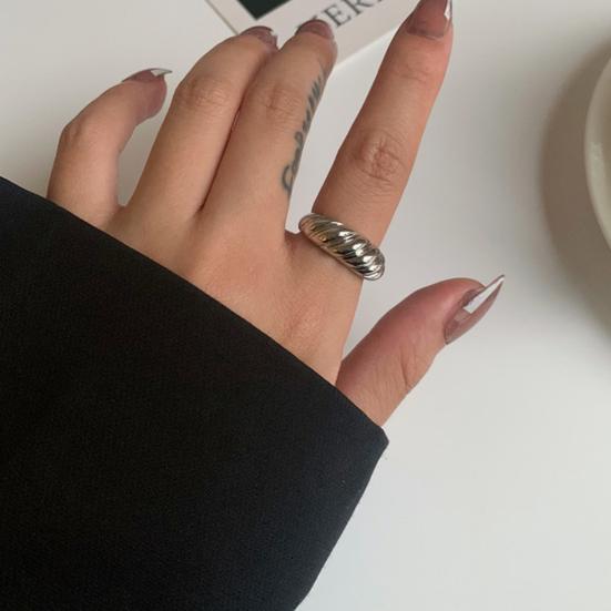 Вечернее кольцо, регулируемое украшение, женское, женское, в стиле панк, с косой, витое кольцо, ювелирные аксессуары