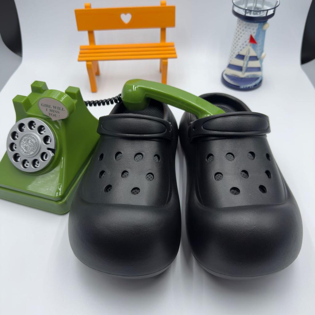 EVA cartoon rabub fashion heightening hole shoes non-slip and deodorant women's summer Internet celebrity outer sandals