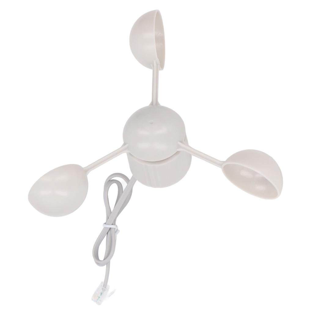 Anemometer Cup Speed Measuring Sensor Cup RJ11 Connector 3 Cups Wind Direction Gauge for Weather Meter