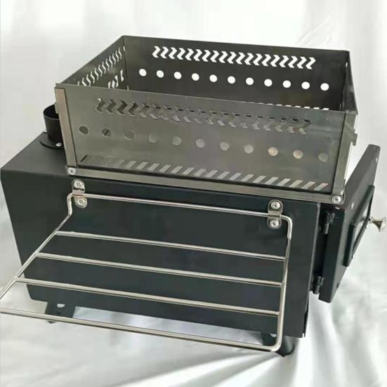 Складная уличная печь Держатель камней для сауны Корзина для дров для кемпинга Портативная термостойкая для пикника Барбекю