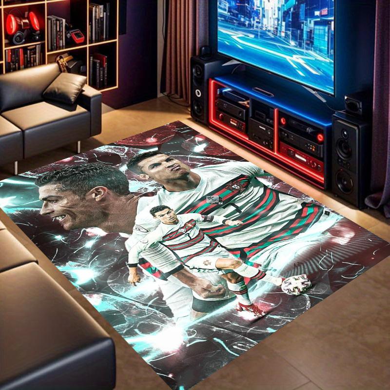 Cristiano Ronaldo Portugal Football Star Print Area Rug Non Slip Floor Carpet Home Bedroom Decor