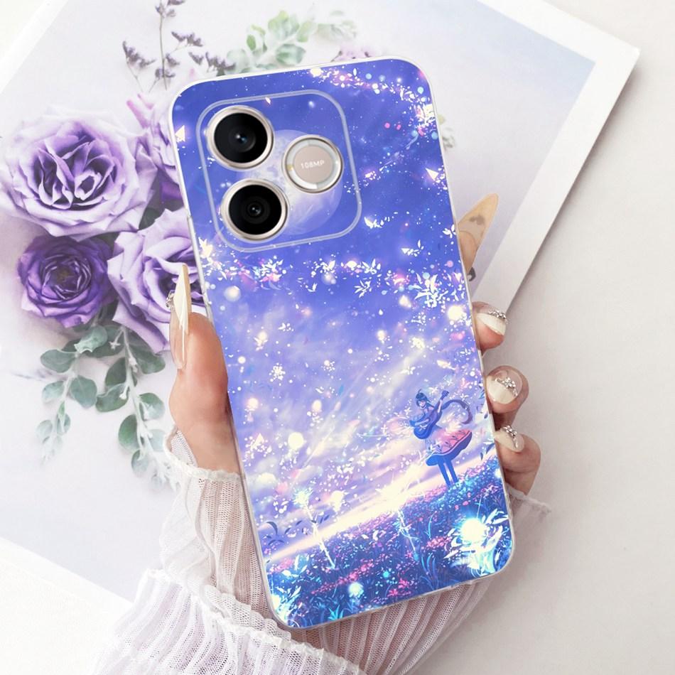 Для Honor 600 Lite Honor600 2026 Милый Цветок Бабочка Кошка Расписной Чехол Для Honor 600 600Lite 5G Мягкий Силикон ТПУ Чехлы для Телефона