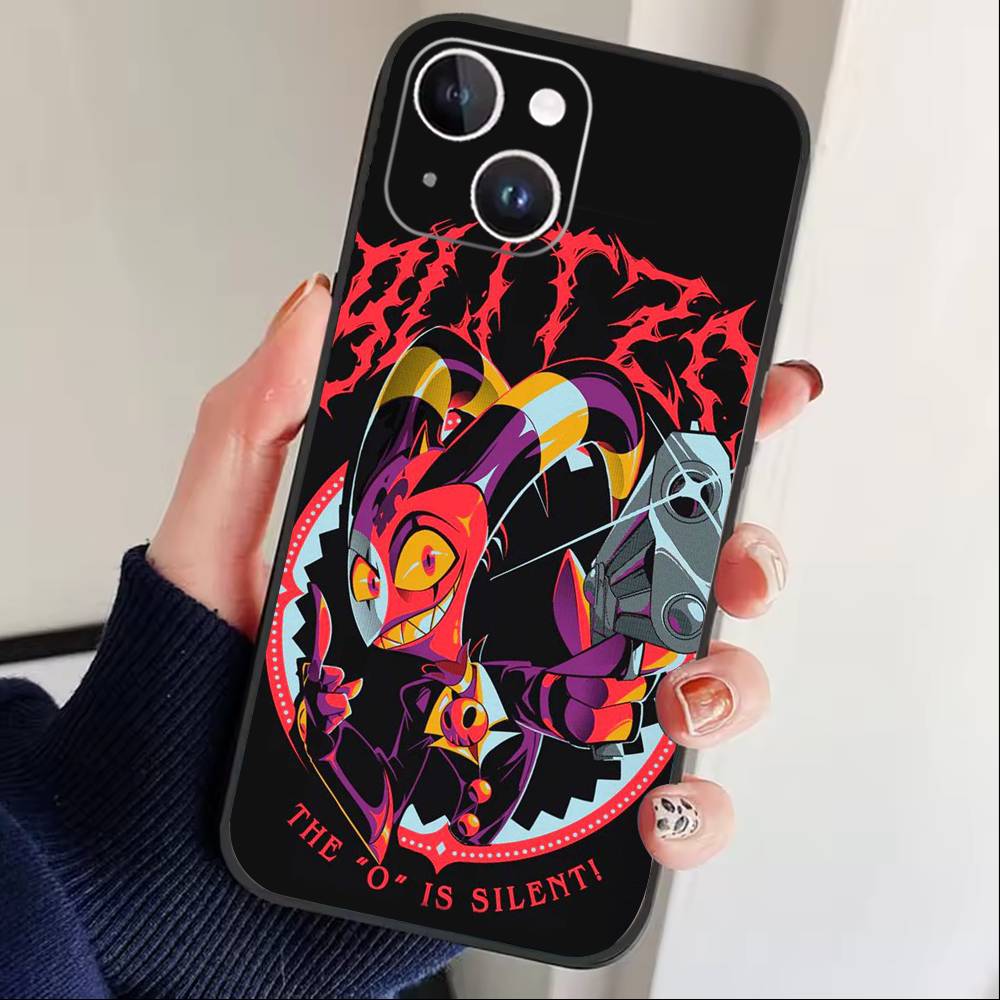S-Helluva Boss Phone Case For iPhone17,16,15,14,13,12 Plus,Max Soft Silicone Black Cover