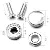4Pcs/Set Chrome Anti-Theft Screws Car License Alloy Plate Bolts Frame Screwscar