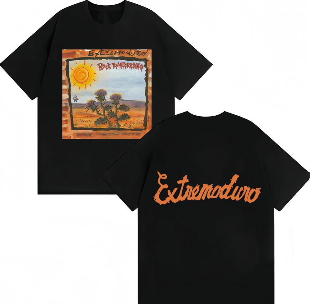 Rock Band EXTREMODURO Rock Transgresivo Album T Shirts Men Women Fashion Hip Hop Short Sleeve Loose Casual Cotton Tshirt