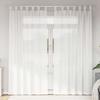 VidaXL Sheer Curtains with Loops 2 Pcs White 140x245 Cm, Net Curtain, Transparent Curtain, Window Voile, 4102334