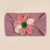 New children's nylon elastic headband, baby candy-colored flower headscarf, summer thin baby hair accessories