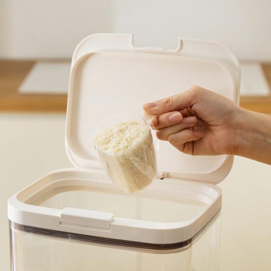 Кухонный герметичный ящик для хранения Пресс-типа Автоматическое запечатывание Прозрачный толстый герметичный пыленепроницаемый влагостойкий контейнер для рисовых круп