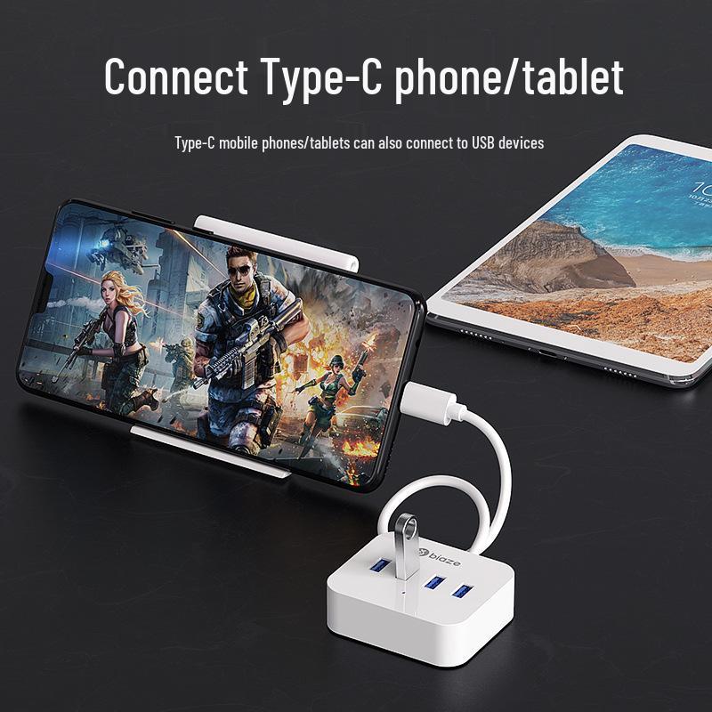 Biaz USB-C 4-портовый USB 3.0 хаб-док-станция с блоком питания