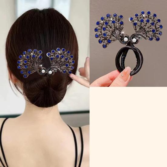 Peacock Shape Hair Clip Bun Maker Women Peacock Hairstyle Twist Multi-Functional Hair Curler Bun Maker Easy Fast Snap Roll Hair Tool for Long Hair