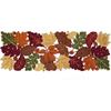 Simplebrand Harvest Fall Table Runner 36 Inches Long for Thanksgiving, Cutwork with Applique Embroidered Maple Leaves Dresser Scarf Table Topper for
