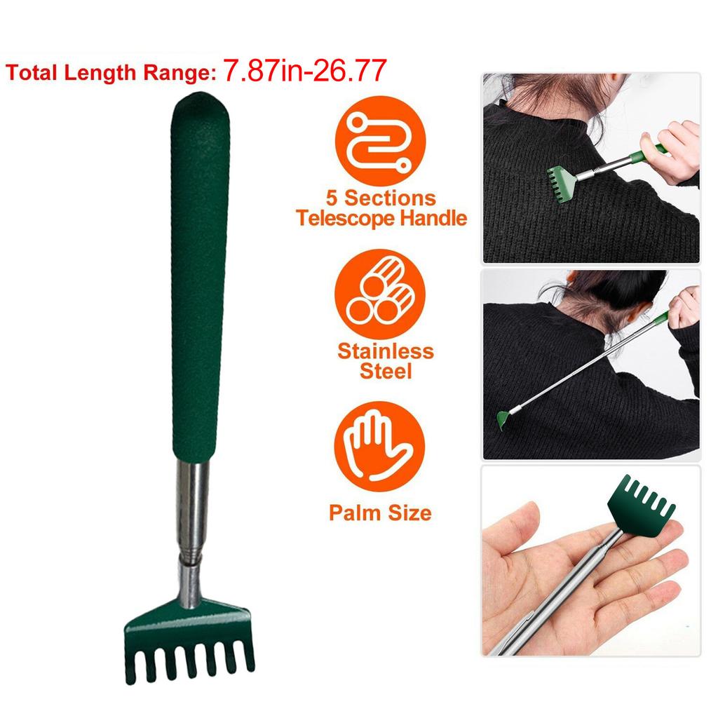 Портативный удлиненный задний скребок, телескопический задний скребок из нержавеющей стали