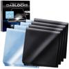 DABLOCKS Салфетки из микрофибры для очистки ЖК-дисплеев и линз фотоаппаратов Набор из 8 штук 4 легких Очки, Экраны, - (20x20cm) (4 Черный, Синий)