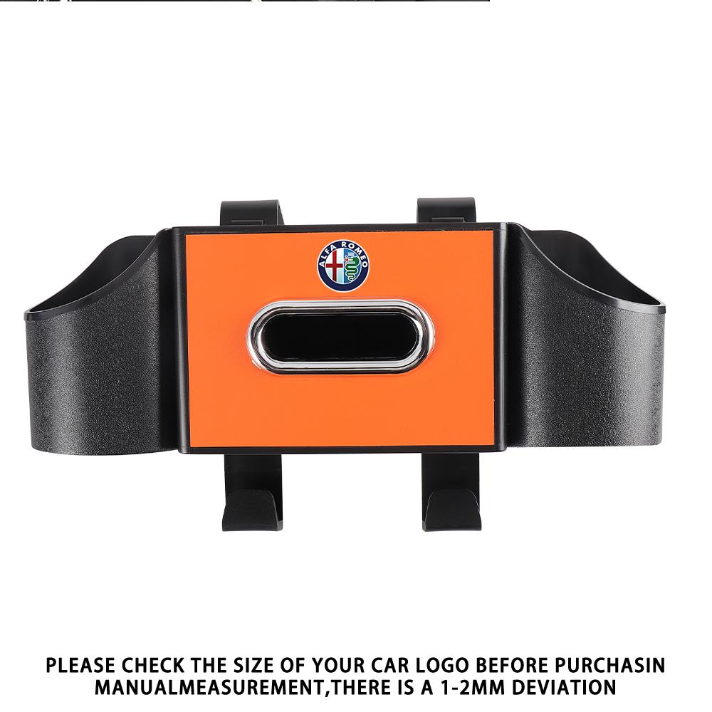 YYCE3 1PC For Alfa Romeo 159 Giulietta Mito 147 Stelvio Multifunctional Car Tissue Box Organizing Phone Holder Storage Box Accessories