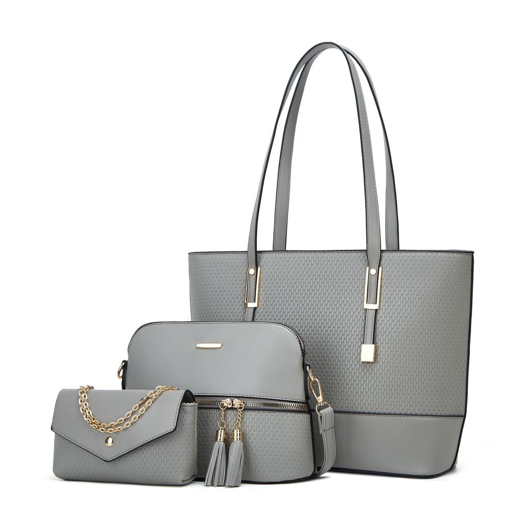 Fashion Large Capacity Tote Bags for Women New Casual PU Leather Shoulder Bags Simple Chain Handheld Handbags with Purses