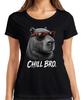 CHILL BRO Capybara Water Pig Sunglasses Funny Gift Ladies T-Shirt Zoo
