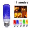 Светодиодный свет пламени с эффектом огня, лампа для дома и сада, мерцающий 4 режима, украшение