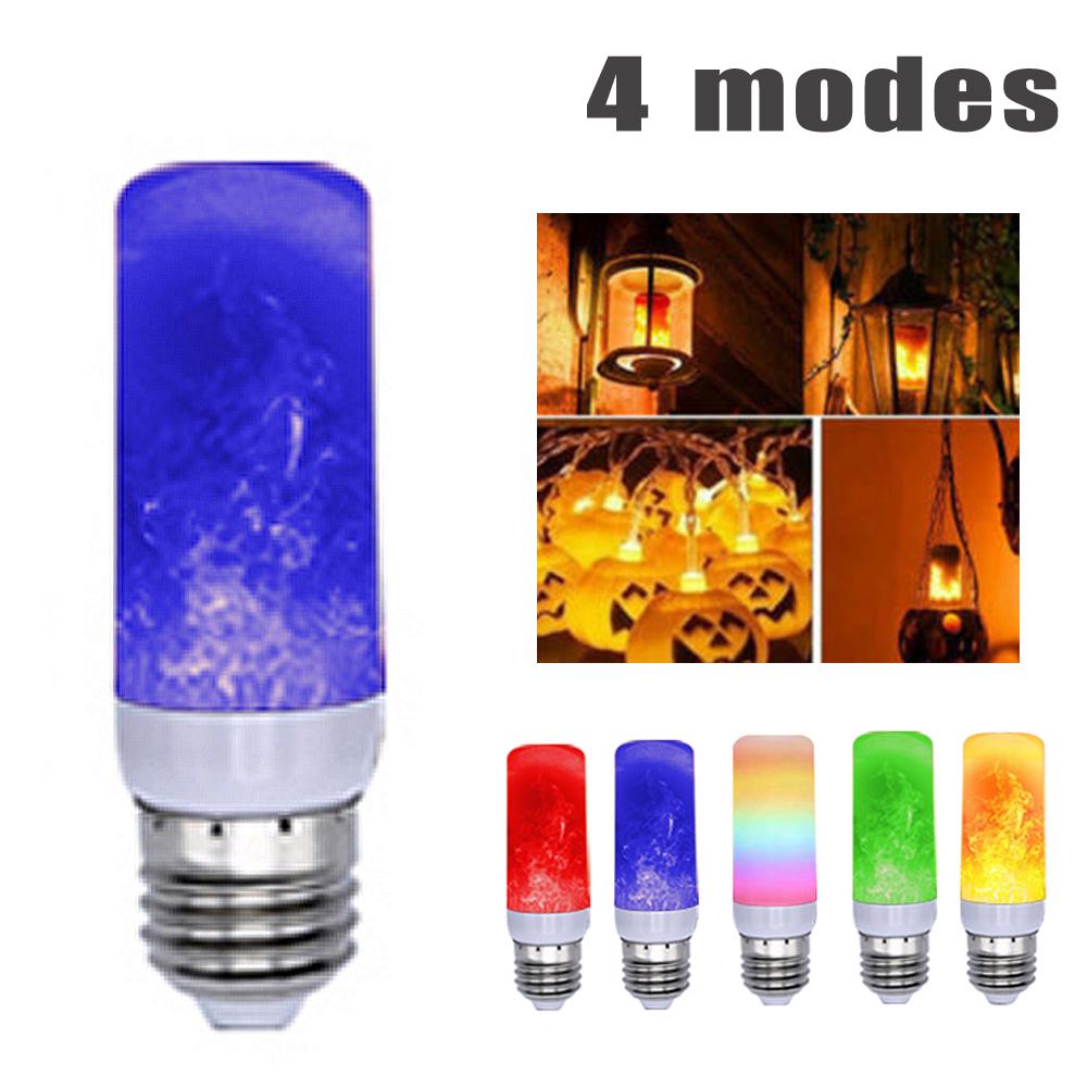 Светодиодный свет пламени с эффектом огня, лампа для дома и сада, мерцающий 4 режима, украшение
