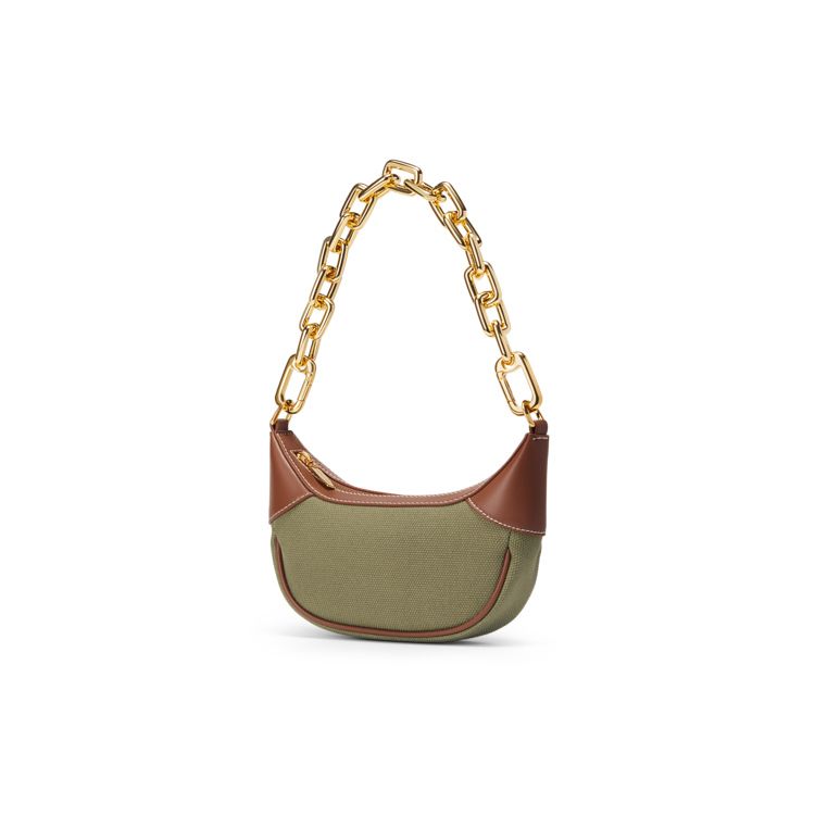 Charles & Keith Small CK Shiny Chunky Chain Versatile PU Handbag Women handbags Multi Pumpkin Cream CK2-20270927
